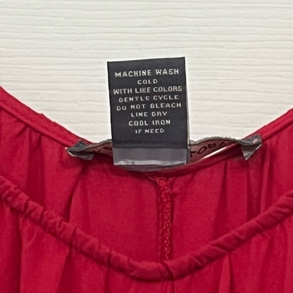 Kate & Mallory berry red pullon diagonal hem oversized jumpsuit, XS. - Picture 6 of 7